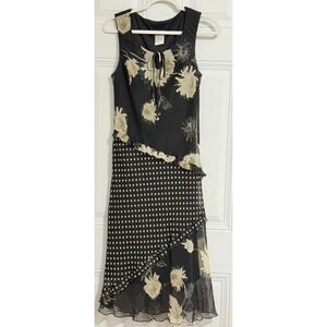 Ombre Dress SZ 8 Whimsigoth Fairygoth Artsy Floral Polka Dot